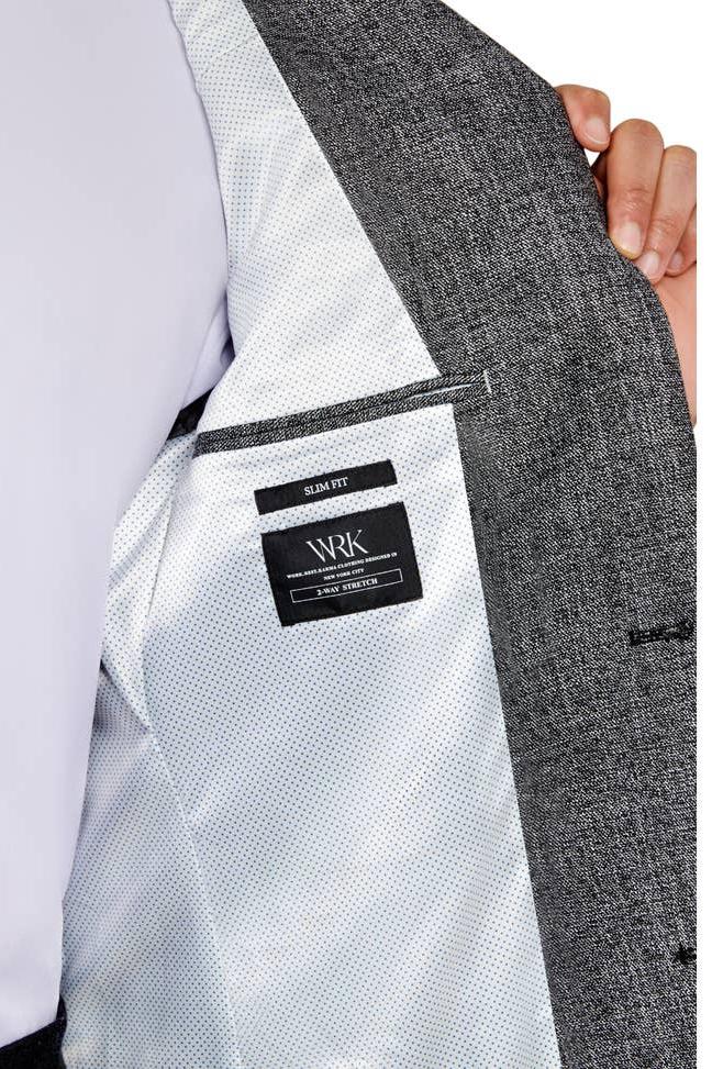 Storm Cloud - Slim Fit Stretch Texture Sportcoat