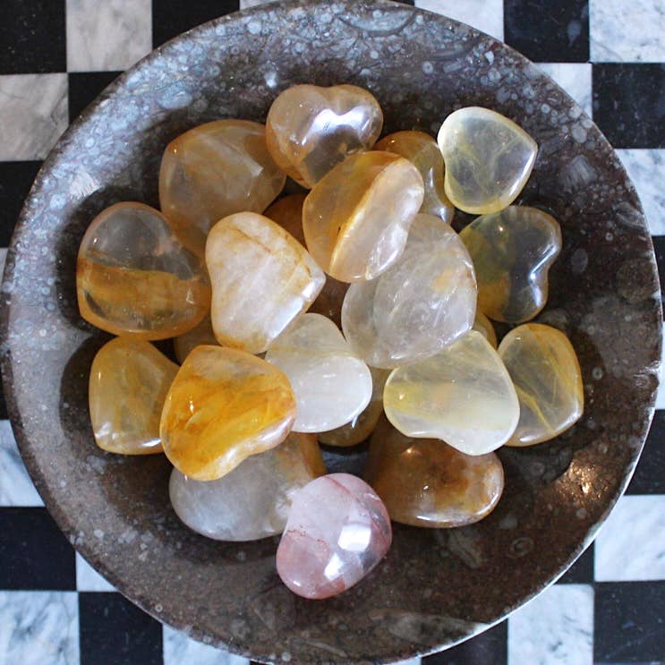 Pebble House Hematoid Quartz Heart