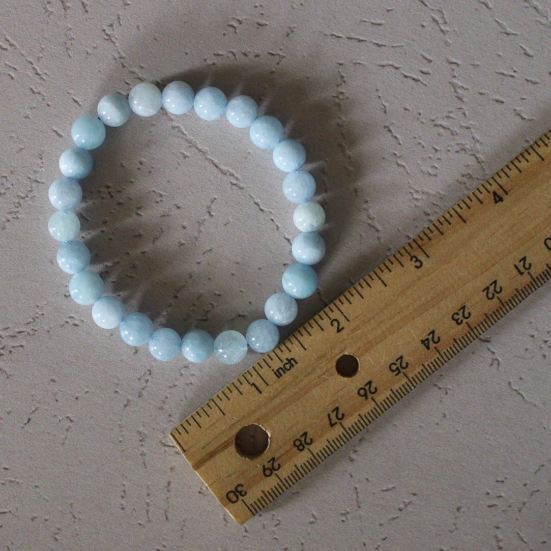 Aquamarine Bracelet 8mm or 6mm