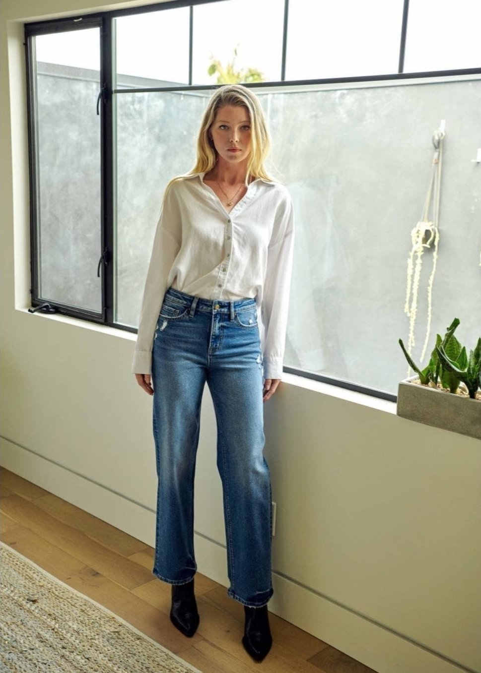 Mica Denim High Rise Straight Leg