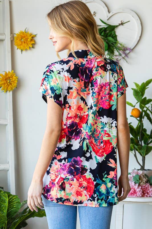 Hemish Watercolor Beauty Multi Print Top