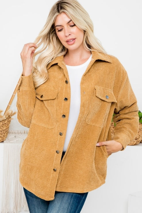 ZiA Apparel Camel Corduroy Jacket