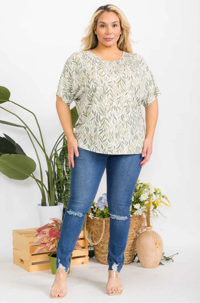 Perseption Plus Button Detail Slit Dolman