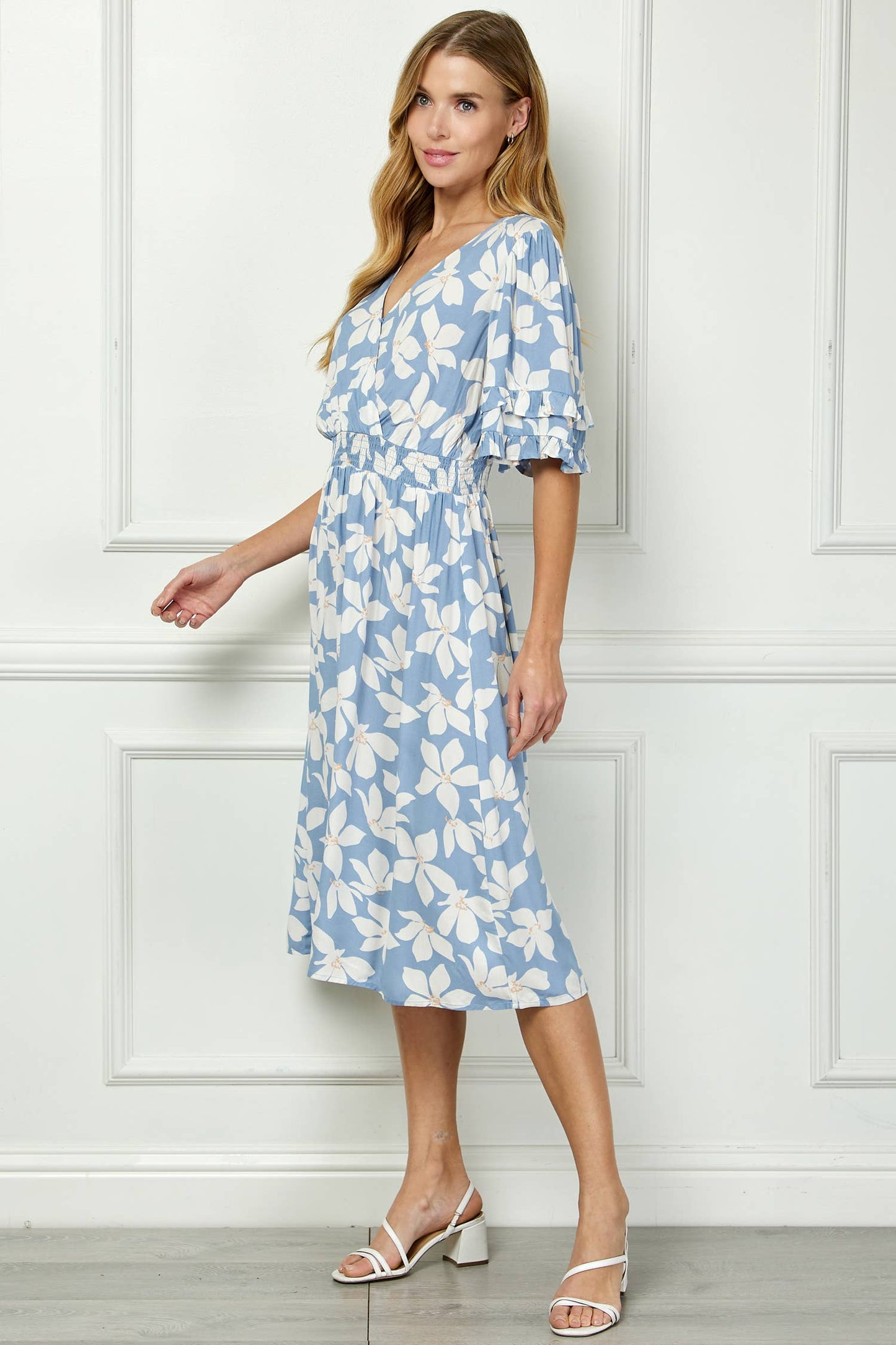 Winslow Collection Elegant Kimono Inspired Surplice Dress.