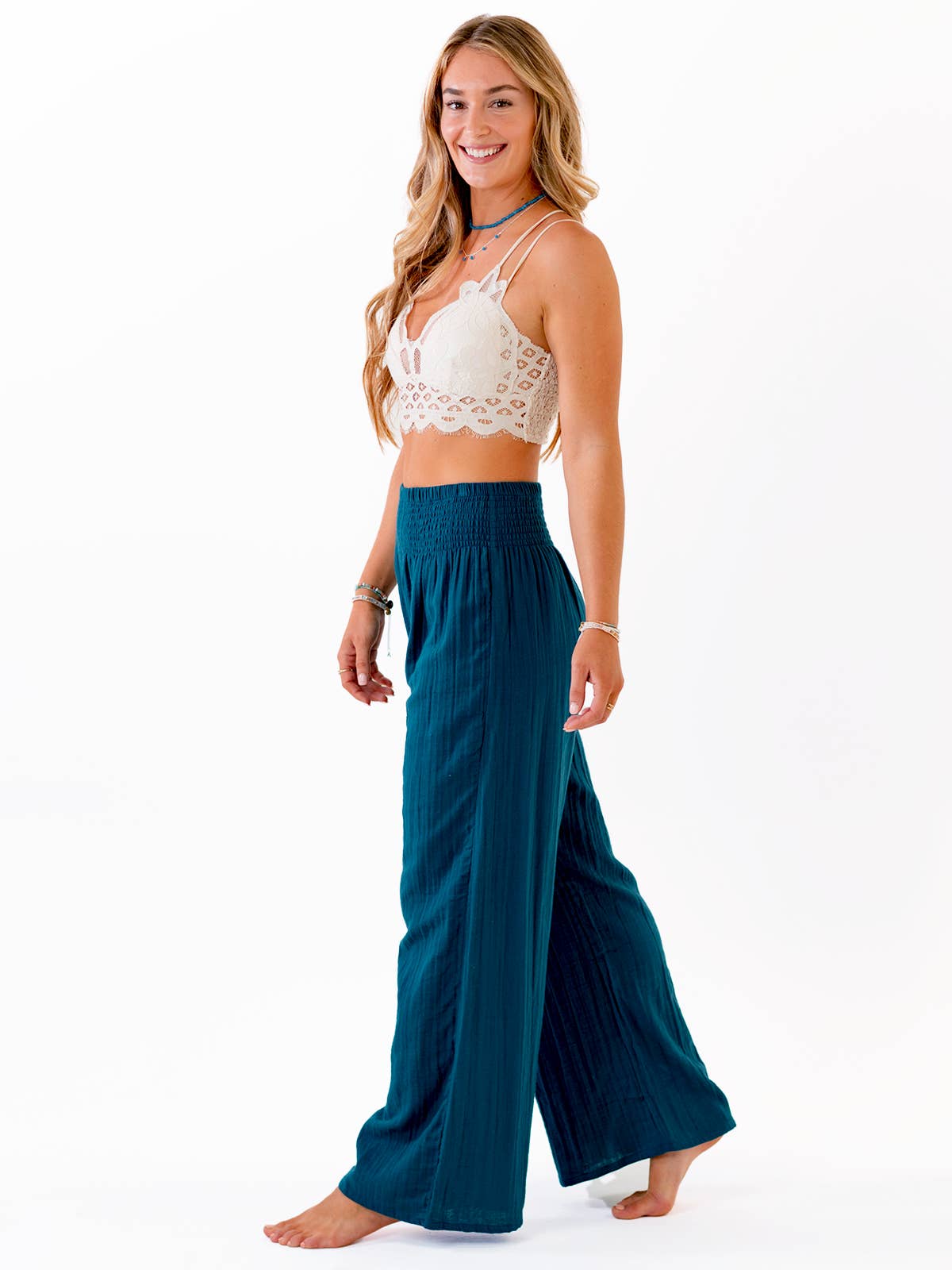 Pacific Wide Leg Cotton Pants by Lotus and Luna