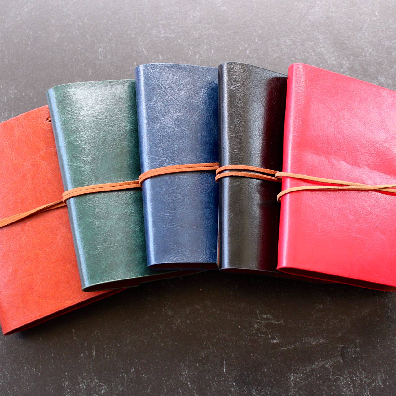 Pebble House Leather Notebook With Crystal Accent