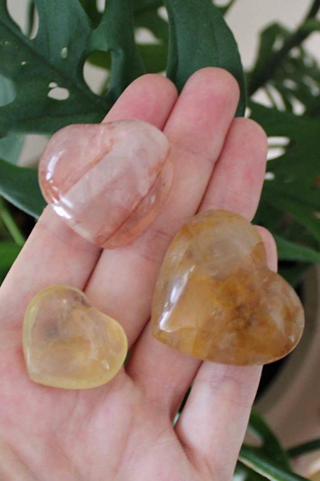 Pebble House Hematoid Quartz Heart