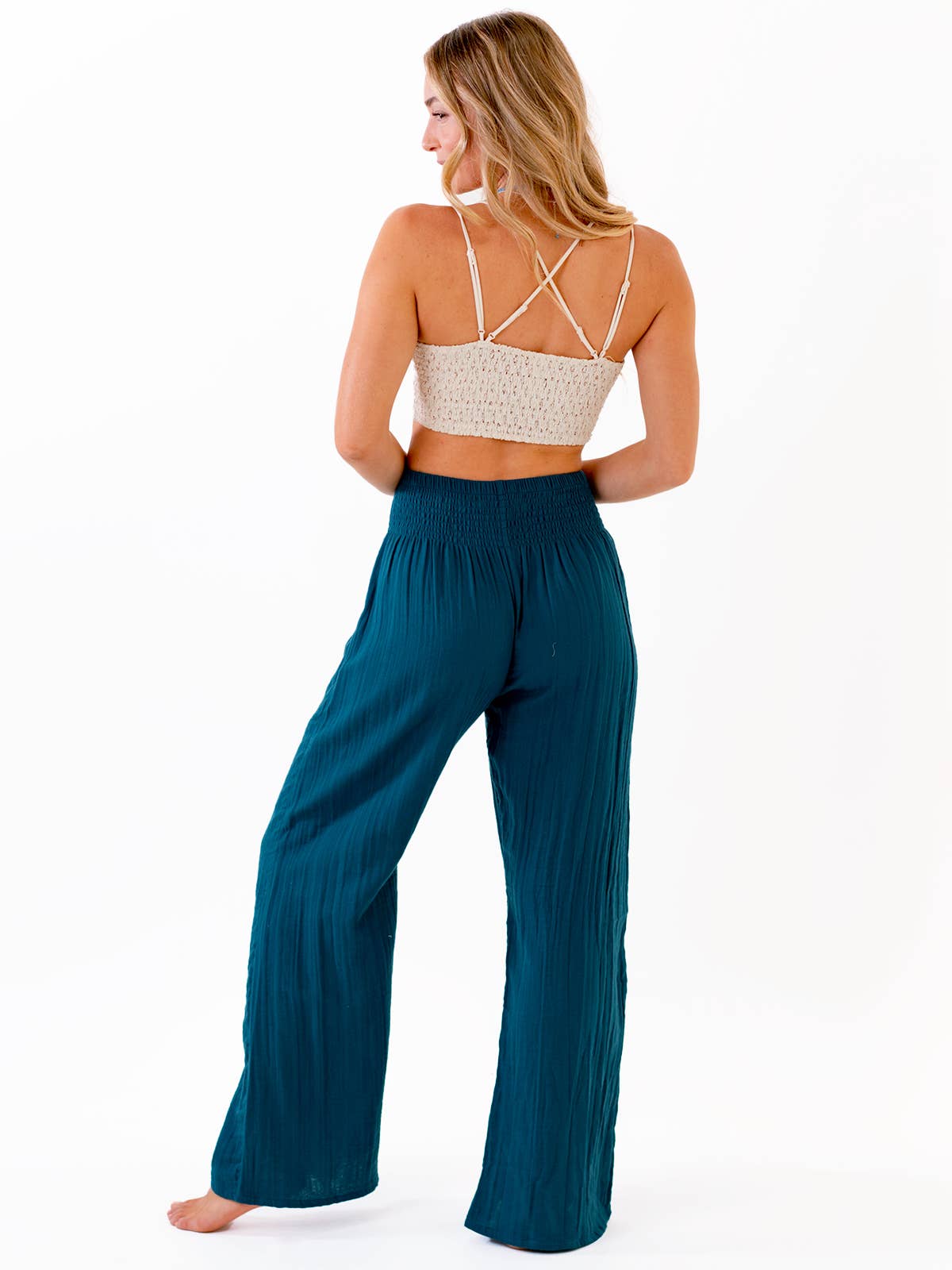 Pacific Wide Leg Cotton Pants by Lotus and Luna