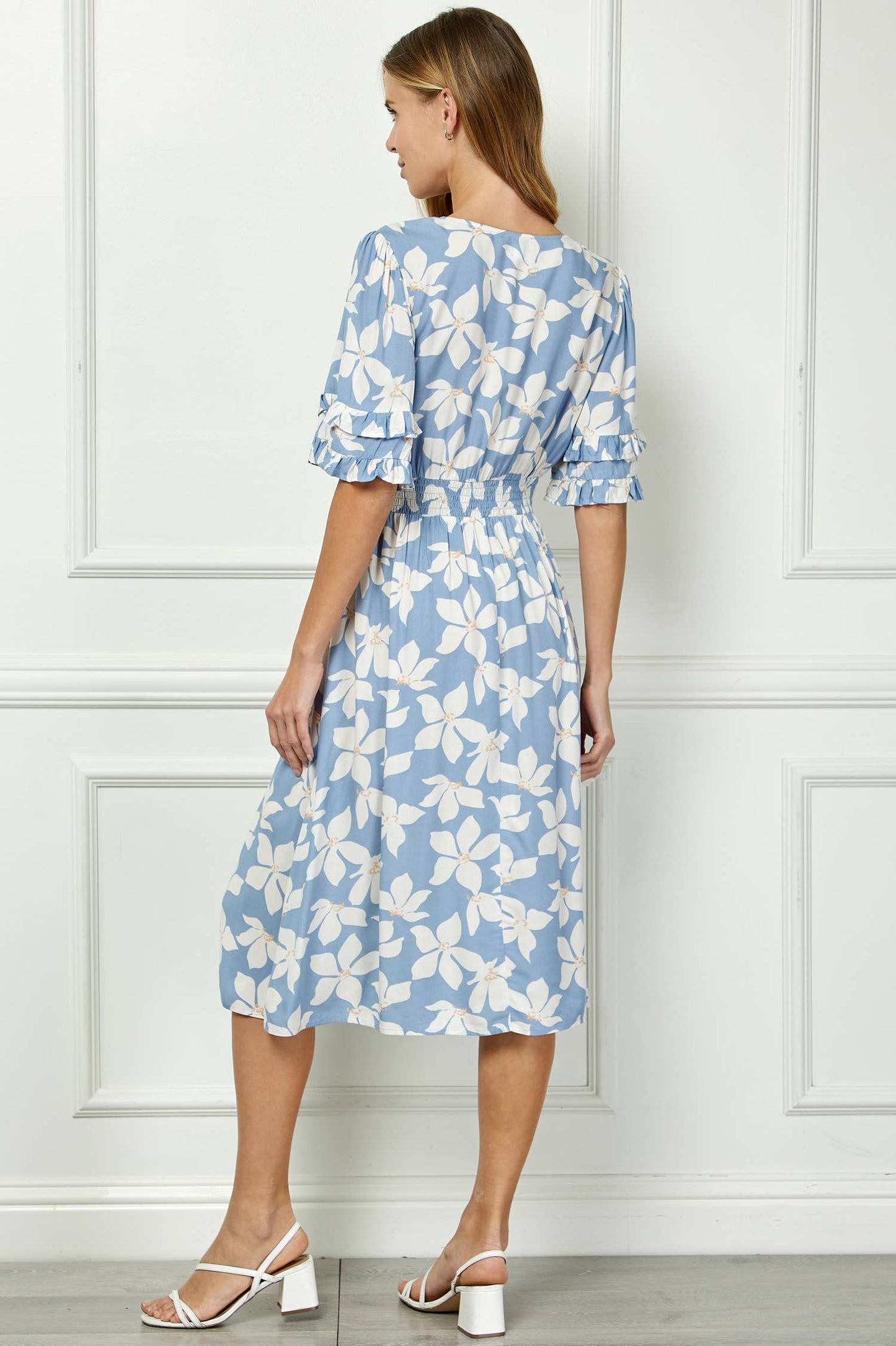 Winslow Collection Elegant Kimono Inspired Surplice Dress.