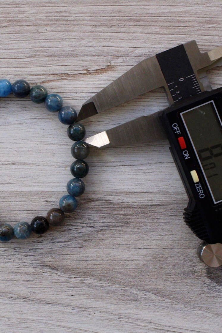 Pebble House Blue Apatite Bracelet 6mm & 8mm