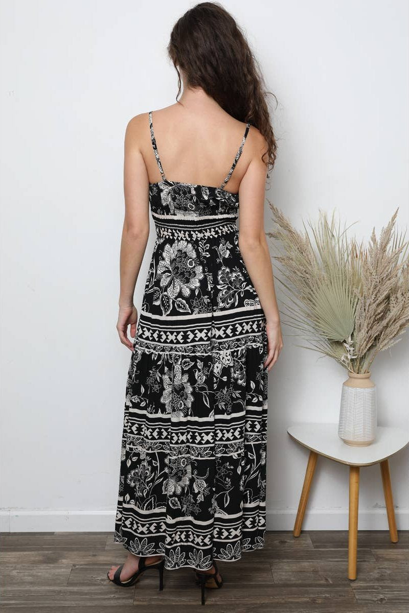 Angie Maxi Dress With Ruffle Detail & Elastic Waist