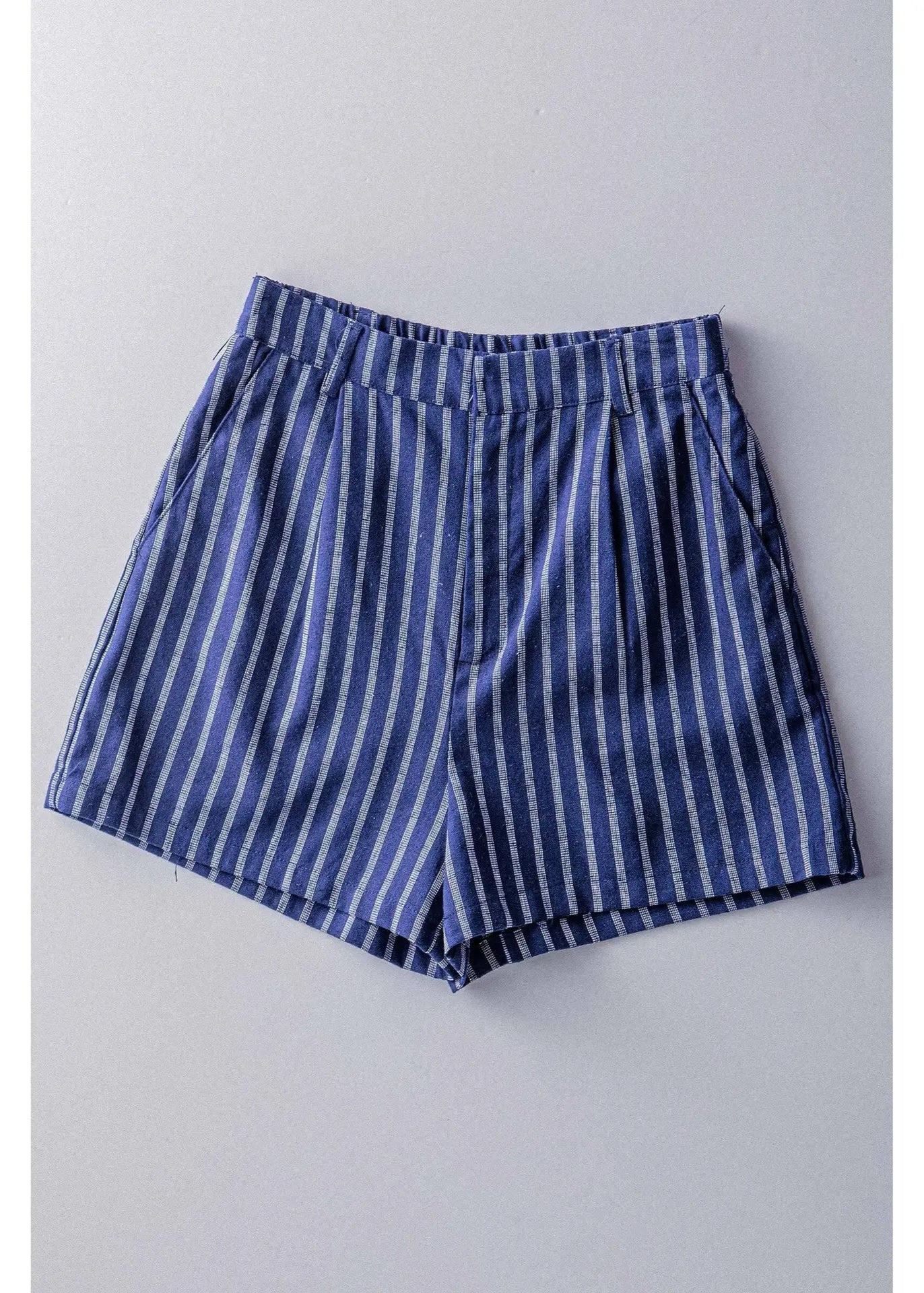 Urban Daisy Coastal Linen Stripe Shorts