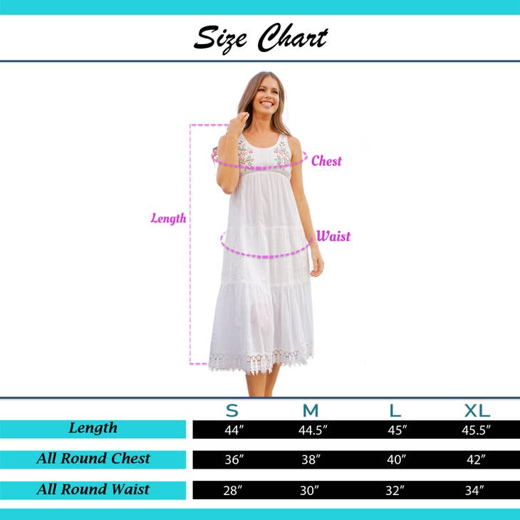 Young Threads Embroidered Patchwork Dress With Lace Trim. Fall Clearance!