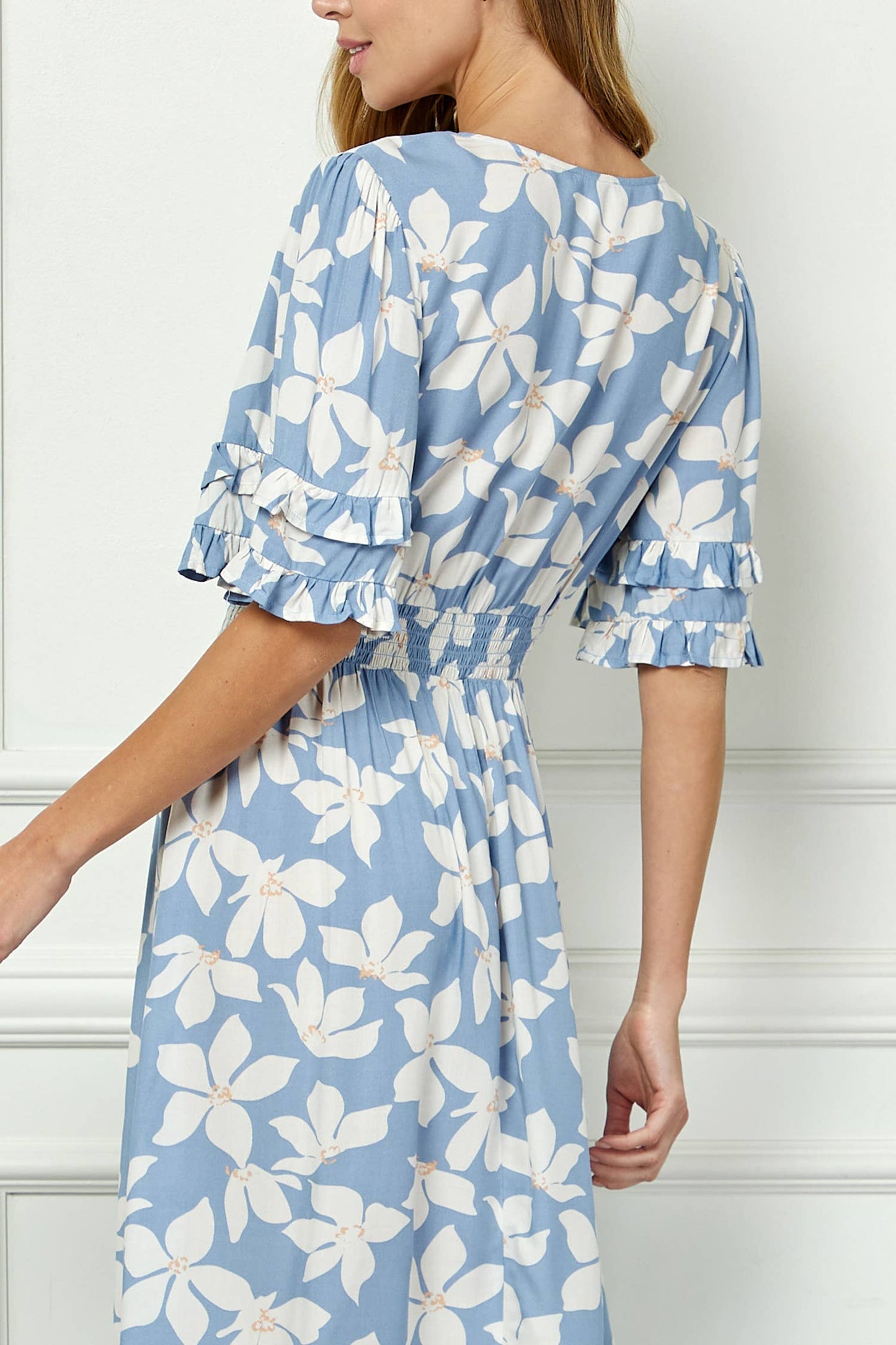 Winslow Collection Elegant Kimono Inspired Surplice Dress.