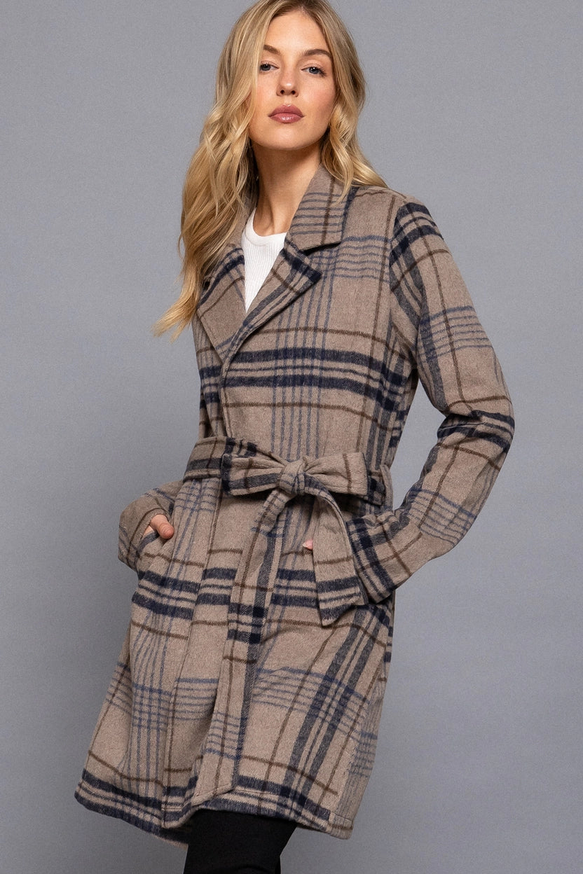 Active Basic Plaid Woven Jacket