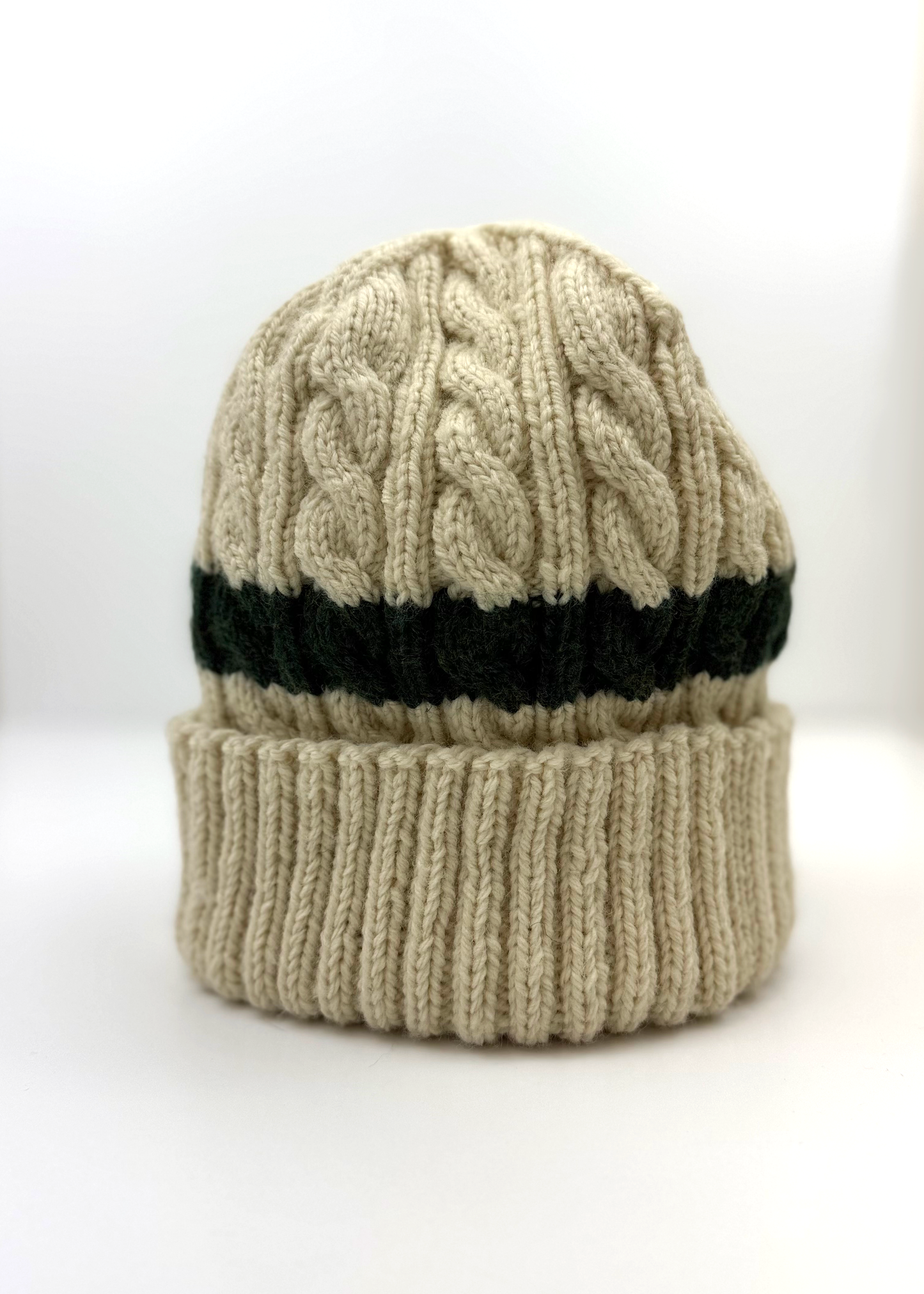 Yandi Knit's Forest Tan / Green Beanie