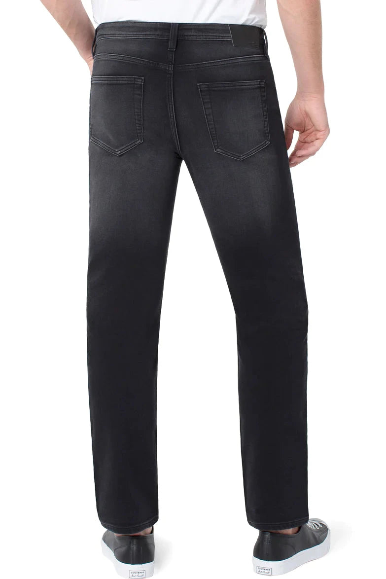 Regent Relaxed Straight Black Knit Eco Denim by Liverpool