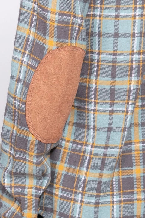 Active Basic Long Sleeve With Suede Patch Shirt