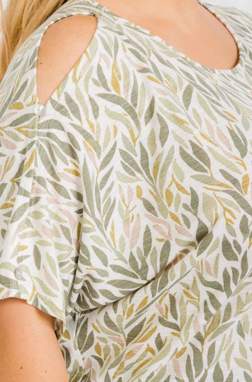Perseption Plus Button Detail Slit Dolman
