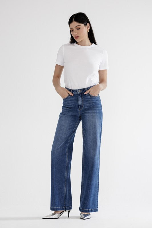 Mica Denim High Rise With Stretch Wide Leg