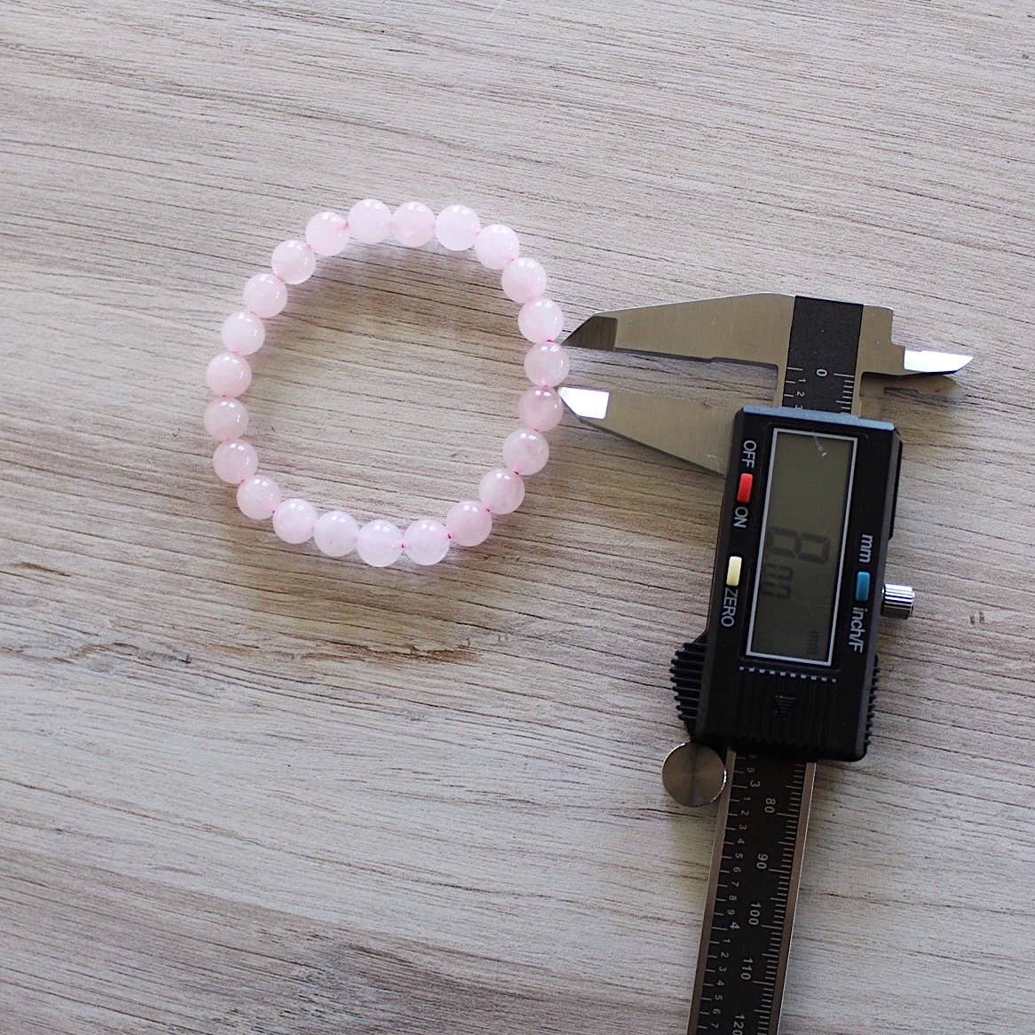 Rose Quartz Bracelet 8mm or 6mm (Crystals & Stones)