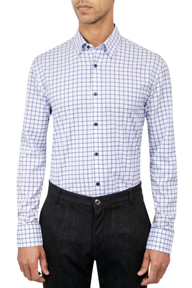 W.R.K. Check Geo Print in Regular Fit