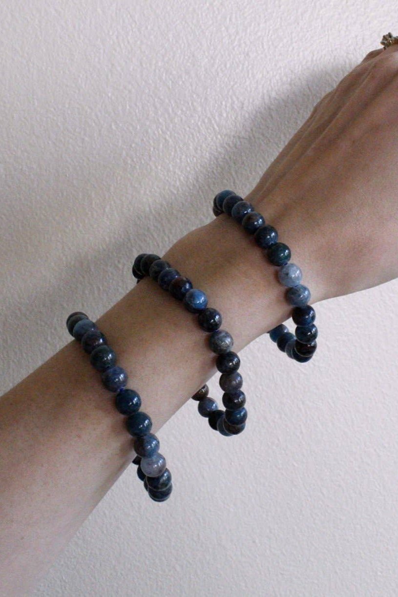 Pebble House Blue Apatite Bracelet 6mm & 8mm