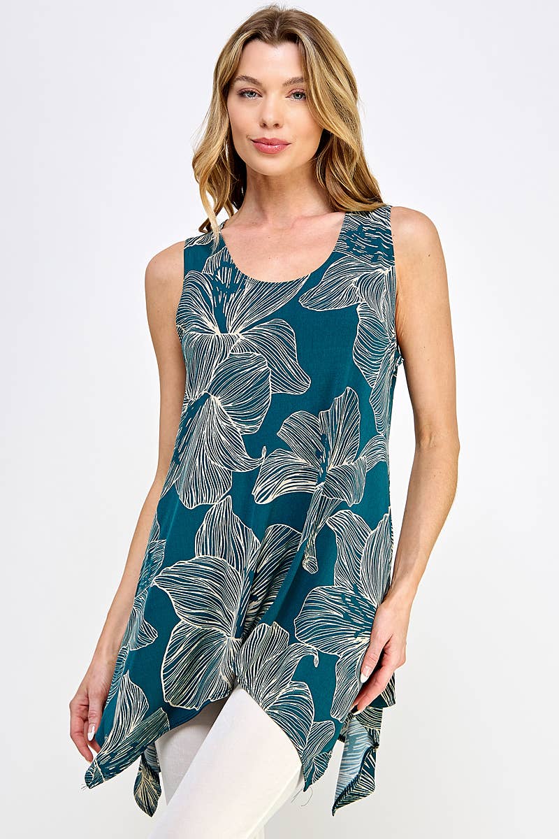 Jostar Shark Bite Hem Tank. Fall Clearance!