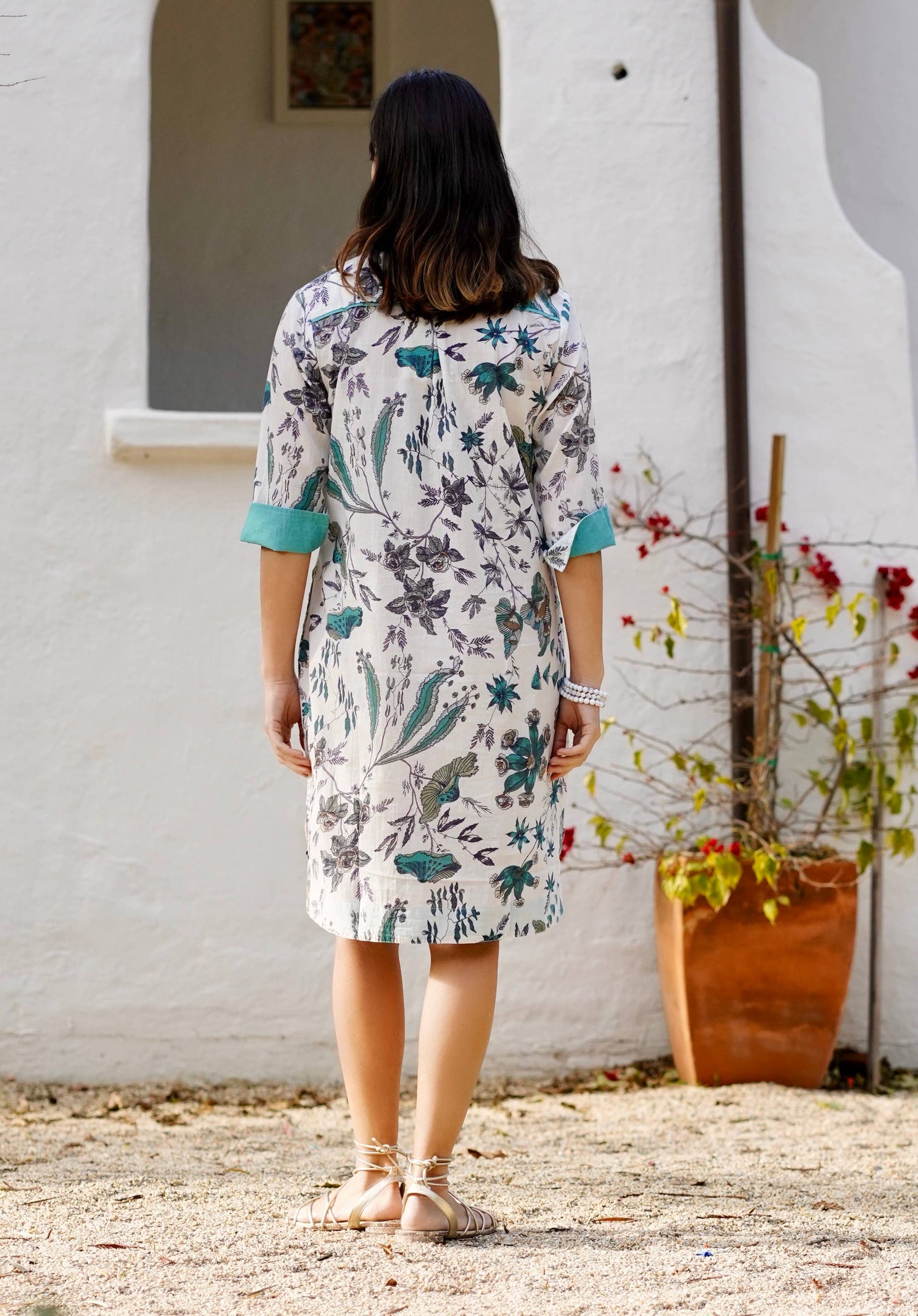 Dolma Bea Contrast Cuff Tunic Dress (30% off dress sale!)