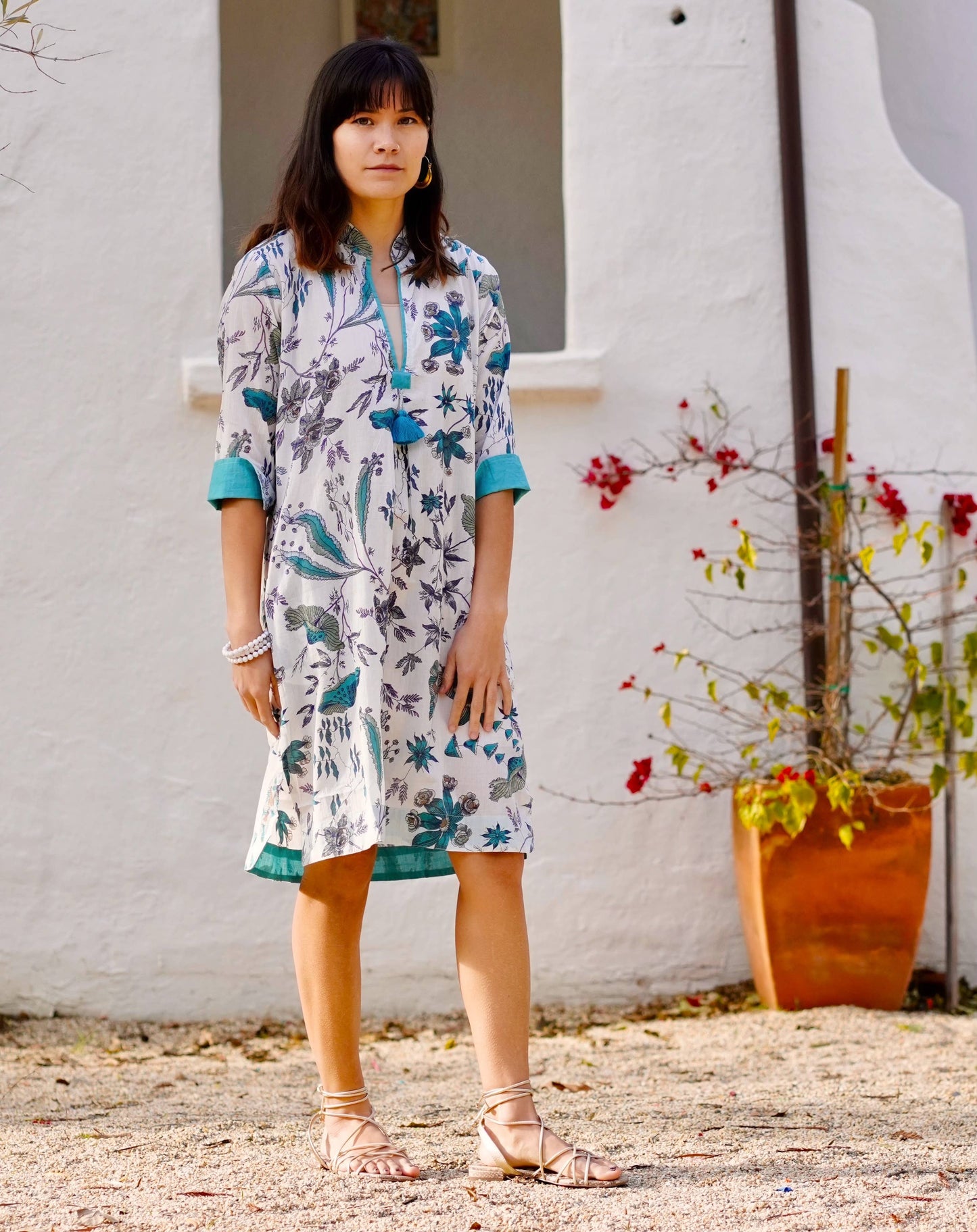 Dolma Bea Contrast Cuff Tunic Dress (30% off dress sale!)