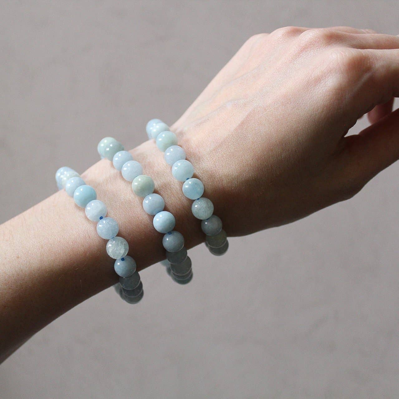Aquamarine Bracelet 8mm or 6mm