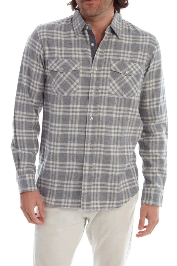 Luca Flannel Shirt - Grey