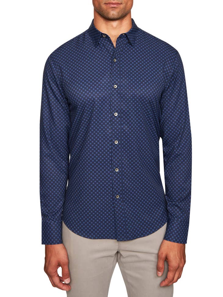 Medal Worthy - Medallion 4-Way Stretch LS Shirt by W.R.K.