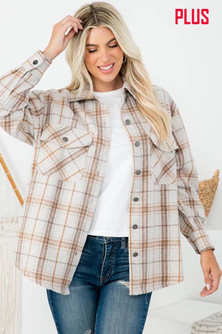 ZiA Apparel Cozy Oatmeal Shacket