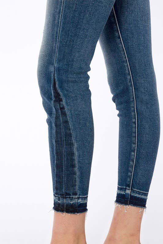 Step into Spring - High rise dark wash ankle skinny