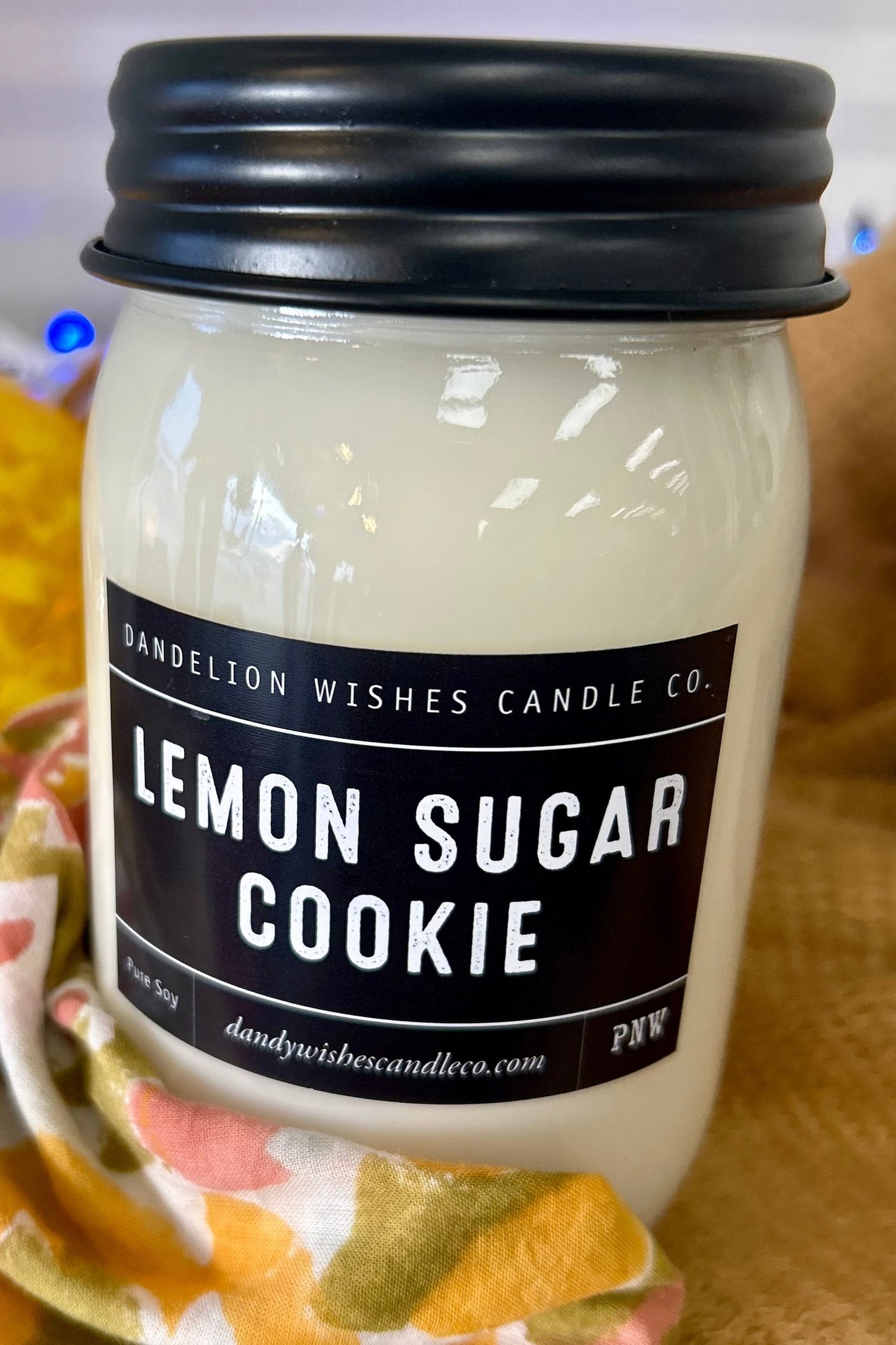 Dandelion Wishes Candle Co. 100% Soy Candle Large Mason Jar - 16oz