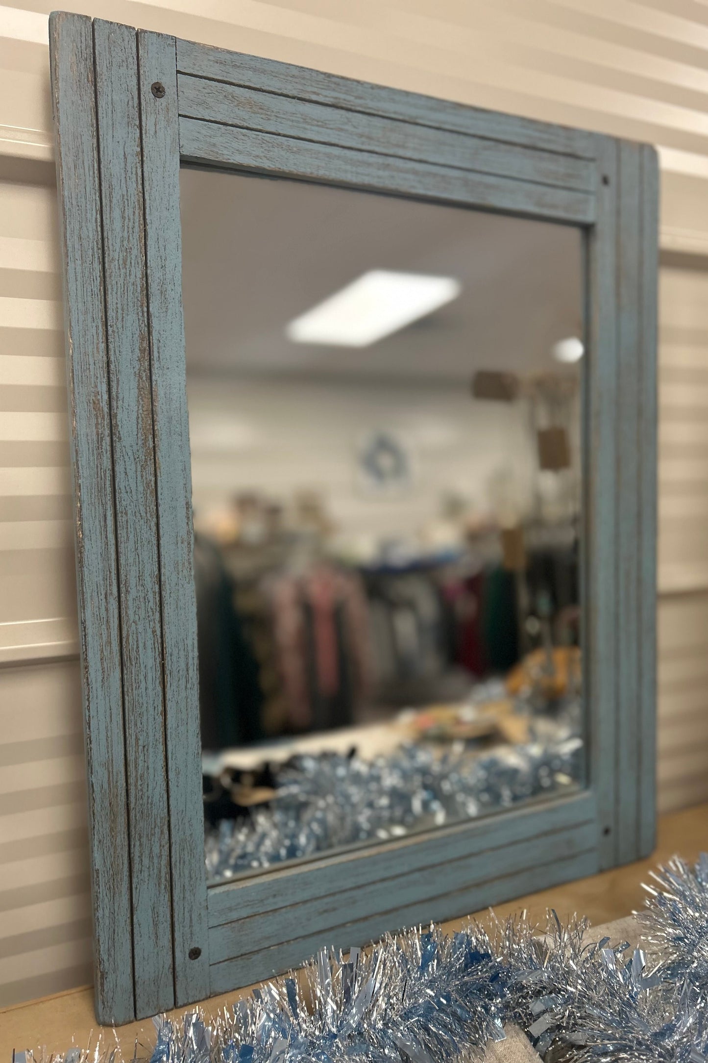 Foreside Home & Garden Heartland Blue Mirror