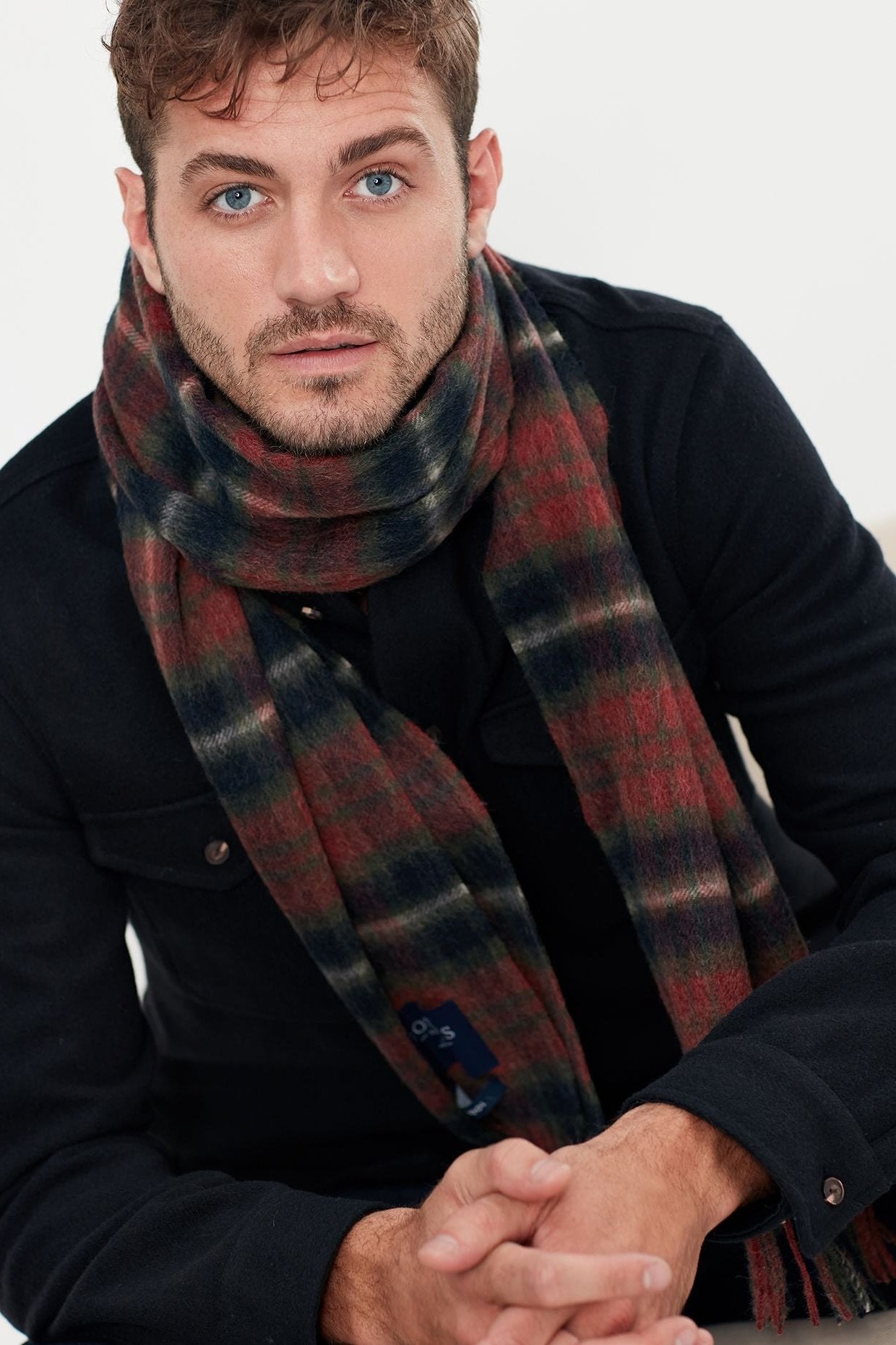 Joules Tytherton Wool Checked Scarf