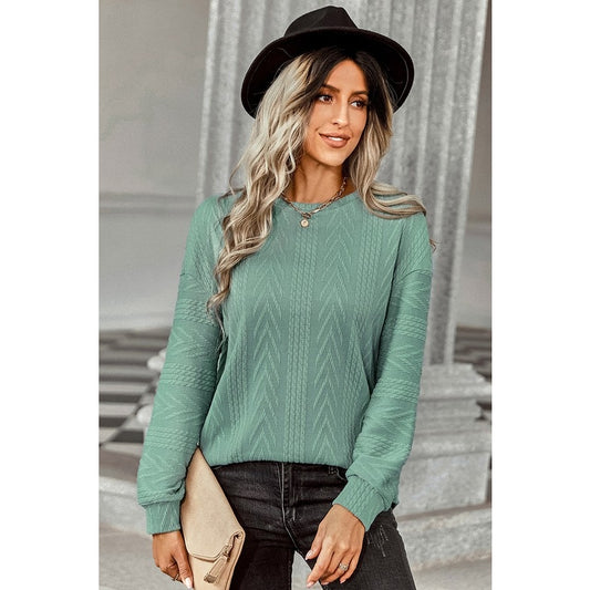Pattern Knitted Long Sleeve Basic