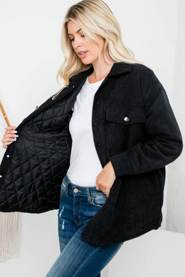 ZiA Apparel Padded Corduroy Jacket