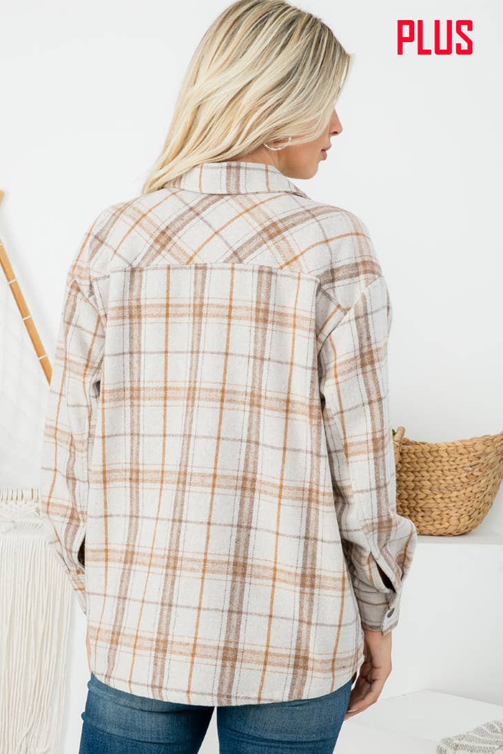 ZiA Apparel Cozy Oatmeal Shacket