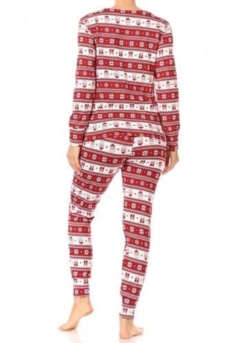 Christmas Pajamas - Fleece Lined with Long Sleeve Top