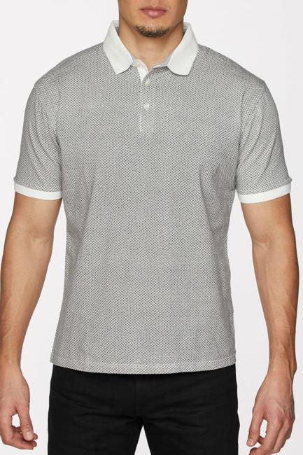 Mizzen + Main Printed Short Sleeve Polo
