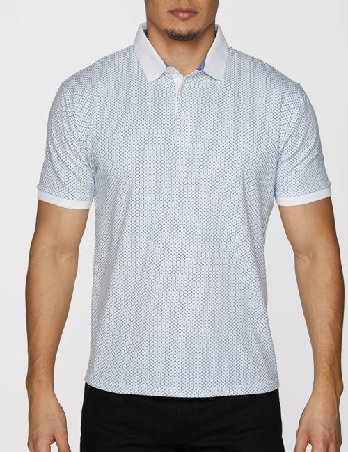 Mizzen + Main Printed Short Sleeve Polo
