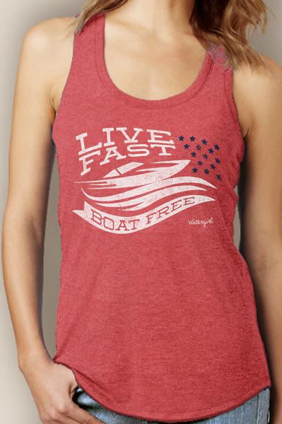 The Water Soul Racerback Boat Free Tank. Fall Clearance!