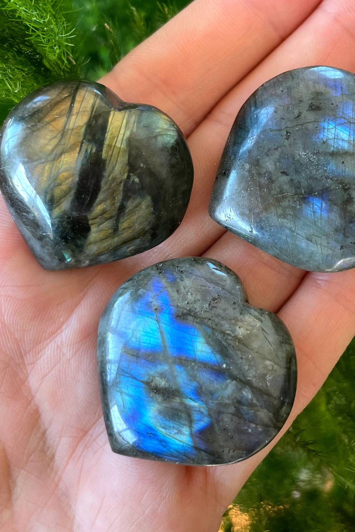 Pebble House Labradorite Heart