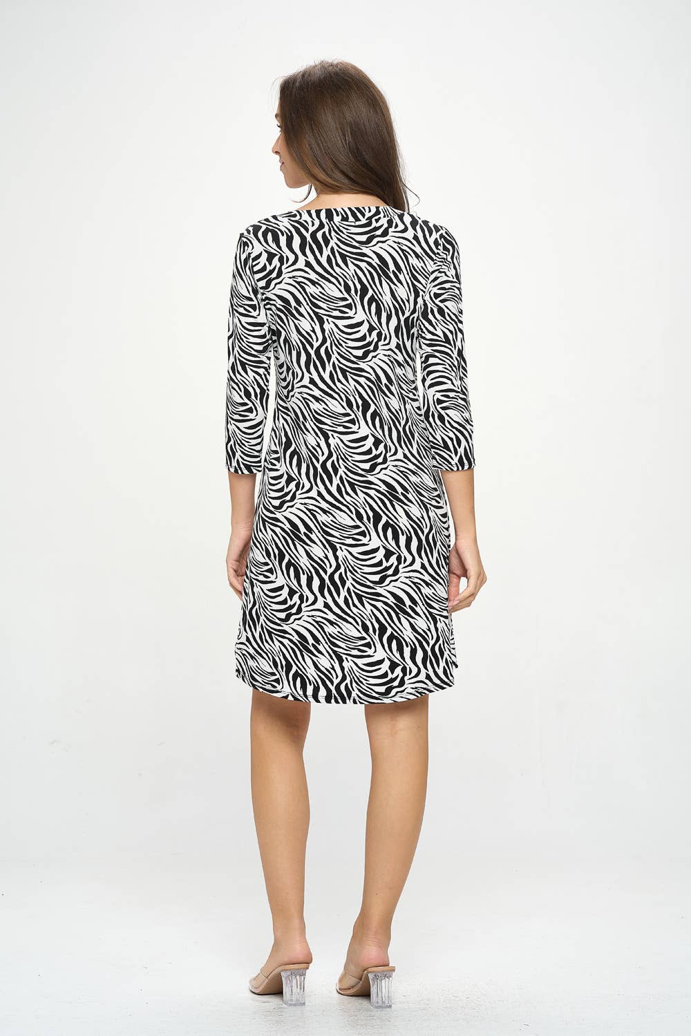 Jostar Zebra Notch Neck Quarter Sleeve Dress (30% off dress sale!)