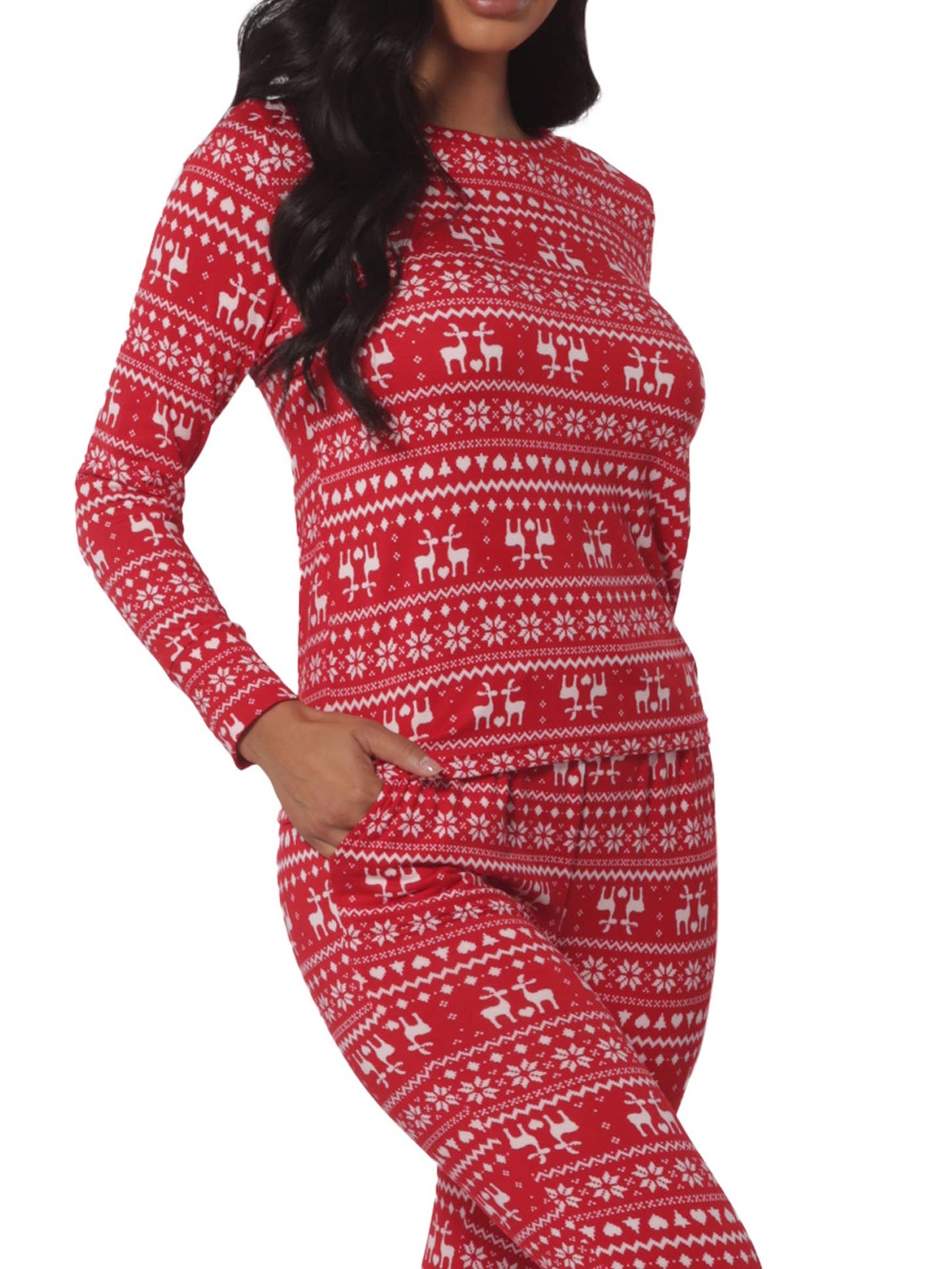 Women’s Holiday Long Sleeve top & Sweatpants Pajamas set