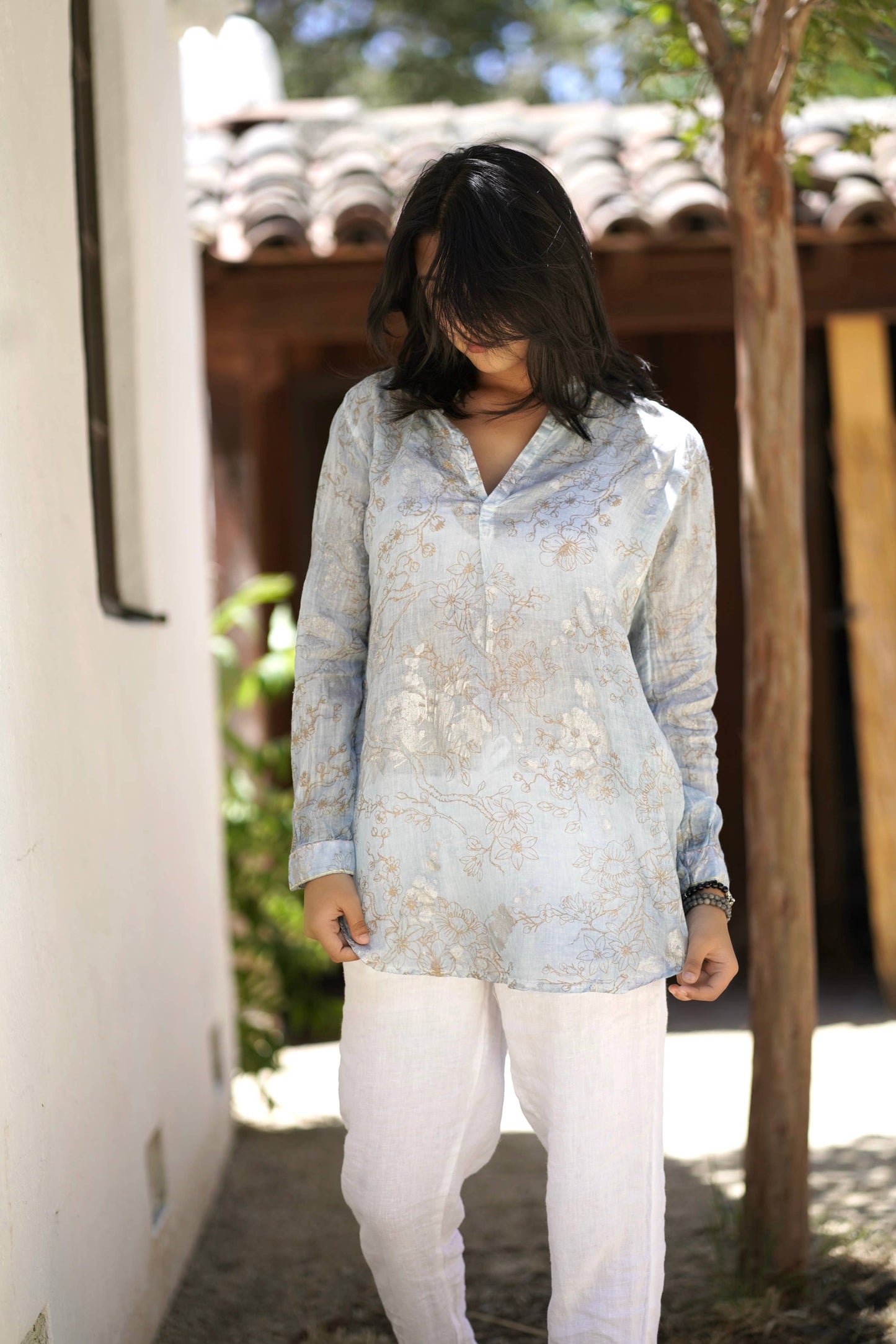 Dolma Anoushka Metallic Printed Top