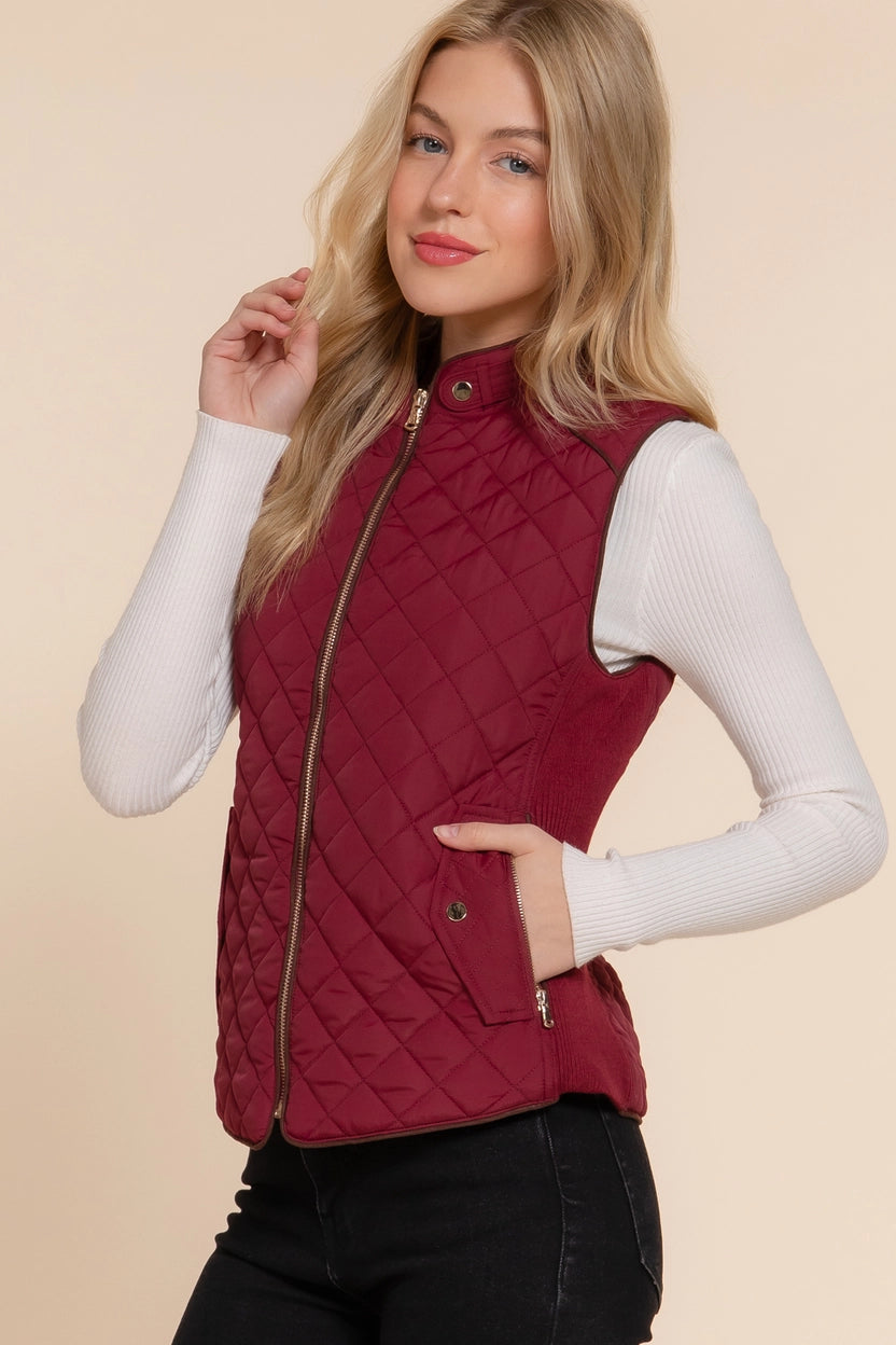 Active Basic Quilted Padded Vest